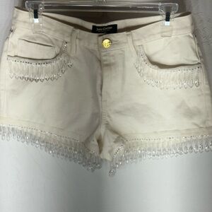 Juicy Couture White Jean Shorts Distressed Style